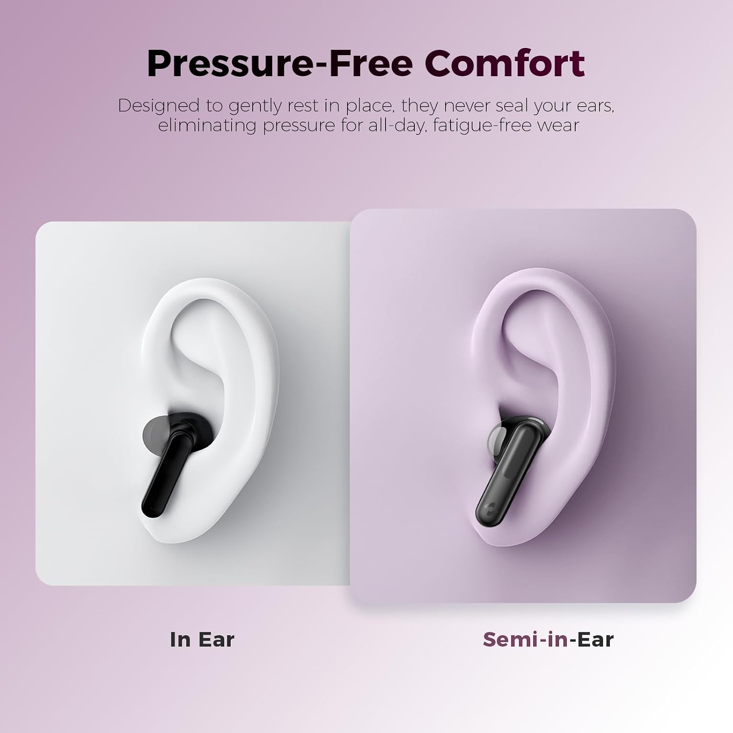 havit Space T1 Wireless Earbuds, Adaptive Hybrid Active Noise Cancelling Bluetooth Earbuds, 6-Mic AI ENC, Head-Tracked Spatial Audio, 40.5H Playtime, Semi-in-Ear Fit, Bluetooth 6.0, IP54, Black - Image 9